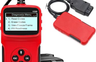 Car OBD2 Scanner Universal Wired Auto Engine Fault Code Reader CAN Diagnostic Scan Tool V309 for Check Engine Light, I/M Readiness Smog Check, HD LCD Display Screen