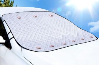 Car Windscreen Cover, Windscreen Sun Shade, 9 Magnet, Block UV Rays in Summer/Protects Glass in Winter, Heavy Duty Thickened Protective Windshield Cover for Car, SUV