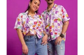Care Bears Check Purple Short Sleeve Button up Shirt from TruffleShuffle