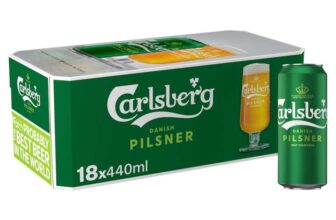 Carlsberg Danish Pilsner Lager Beer 18 x 440ml (Nectar Price)
