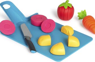 Casdon Joseph Joseph Toys. Chop2Pot. Super Safe Kitchen Playset for Kids with Foldable Chopping Board and Choppable Play Food. For Children Aged 2