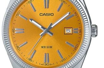 Casio Collection MTP-1302PD-9AVEF Yellow Dial Stainless Steel Bracelet Watch