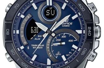 Casio Edifice Watch, Tough Solar, Bluetooth, Chronograph, Model: ECB-950DB-2AEF – w/Code