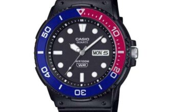 Casio MRW-230H-1E2VEF Blue/Red (See Link to Black Version Below)