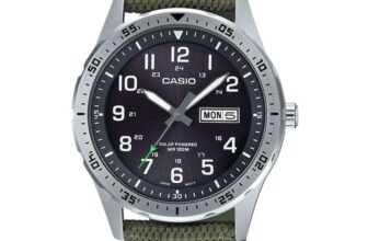 Casio Solar Powered Watch, 100M WR, Model: MTPS120L-3AV – Sold by Amazon US