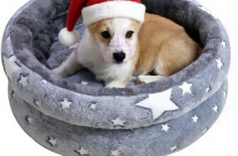 Cat Bed, Washable Cat Bed for Indoor Cats, Soft Plush Faux Fur Dog Bed, Round Pet Bed for Puppy and Kitten(60cm)