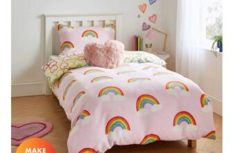Catherine Lansfield Rainbow Hearts Fleece Bedding