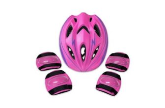Challenge 48-52cm Kids Bike Helmet & Safety Set – Purple