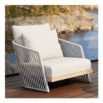 Chania Garden Lounge Chair, Teak and Rope Weave
