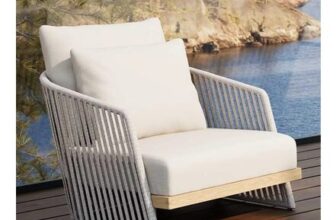 Chania Garden Lounge Chair, Teak and Rope Weave