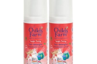Childs Farm Tangle Detangler Spray, Heat Protector, 100ml Pack 2