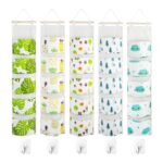 Chostky 5-Piece Wall Hanging Storage Bag with 5 Hooks