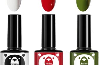Christmas Gel Nail Polish Set, 3 Colours Green Red White Gel Polish Set Soak Off UV/LED Manicure for Women Nail Art Salon DIY Home