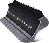 Cirorld Cushioned Running Socks, Ankle Trainer Socks for Men & Women, Anti-Blister & Sweat Wicking, Breathable Cotton sock for Sports, Gym, Walking and Daily, 6 Pairs