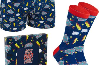 CityComfort Mens Boxers and Funny Socks Set Retro Gaming Boxer Shorts and Socks Soft Breathable Boxer Shorts Men Teenagers Dad Gifts for Men