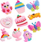 CityComfort Shoe Charms for Clogs Pack of 10 Cute Rubber Fun Fashionable Shoe Decorations Selection Gifts for Girls
