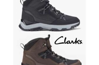 Clarks Huntsham Boots, Black or Brown, Sizes 7-10 With Code