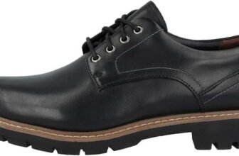 Clarks Mens Batcombe HallDerbys Black Leather Shoes (7.5)