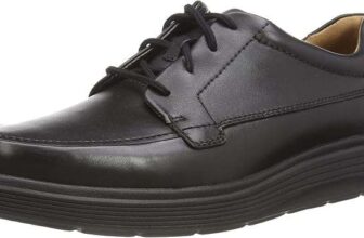 Clarks Mens Un Abode EaseDerbys Black Leather Shoes (8)