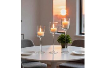 Clear Living 3-Piece Glass Candle Holders Set