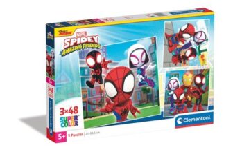 Clementoni 25294 Supercolor Puzzle Marvel Spidey and Friends 3-in-1