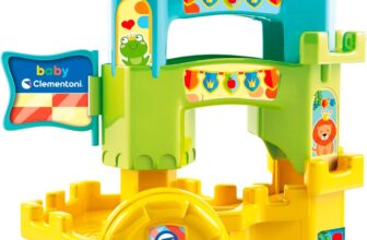 Clementoni- Baby Roll and Drop Fun Castle: Multi Colour Activity Toy for Infants, Develops Fine Motor Skills, Hand-Eye Coordination, and Cognitive Abilities (10 Months)