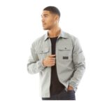 Closure London Mens Utility Overshirt Ice Grey