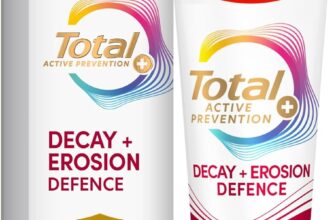 Colgate Total Active Prevention Decay Erosion Defence Toothpaste 75ml, 3X More Effective At Fighting a Root Cause of Many Oral Health Problems, 24h Antibacterial Protection, Clinically Proven