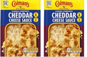 Colmans Cheddar Cheese Sauce Mix, 40g (Pack of 2) – 99p S&S