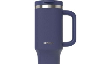 Contigo Streeterville Tumbler with Handle, Stainless Steel, Indigo, 1200ml