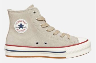 Converse Junior Chuck Taylor All Star Lift Platform Hi Suede Trainers, sizes 3.5 and 4.5