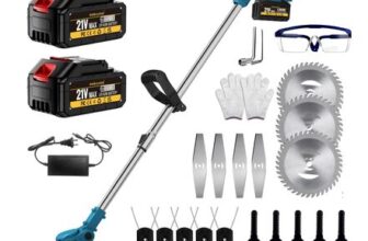 Cordless Grass Strimmer, 21V Electric String Trimmer with 2 X 4000mAh Battery