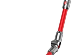 Cordless Vacuum Cleaner, Stick Vacuum, Long Runtime, Powerful Suction for Home Pet Carpet Floor, Anti Hair Wrap, Rechargeable Battery (red)