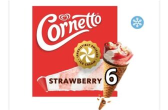 Cornetto Ice Cream Cone Strawberry 6x90ml