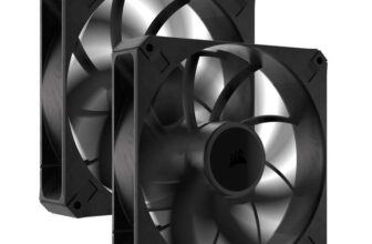 Corsair RS140 MAX 140mm PWM Thick Fans High Static Pressure Liquid Crystal Polymer Construction Dual Pack Black