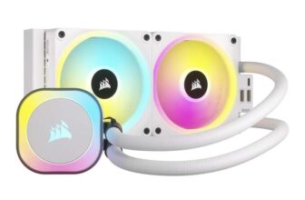 Corsair iCUE LINK H100i RGB Liquid CPU Cooler – 240mm AIO – QX120 RGB Fans – Fits Intel LGA 1700, AMD AM5