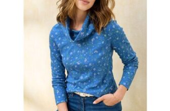 Cosy up Long Sleeve Print Cowl Neck Top