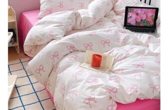Covebett Pink Bow Duvet Cover King Set with Zipper
