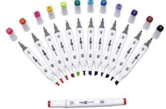 Crafty Co. Professional Dual Tip Marker Pen Set with Carry Case 300 Colours – Free C&C