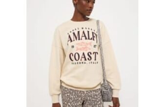 Cream Amalfi Coast Fish Graphic Sweatshirt