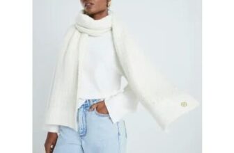 Cream Boucle Scarf
