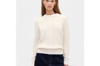 Cream Cotton Cable Knit Jumper