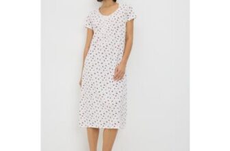 Cream Floral Lace Trim Nightie