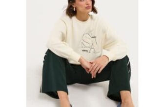 Cream Saint Anton Boucle Slogan Sweatshirt