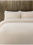 Cream or Charcoal Corduroy Single Duvet Set (free C&C)
