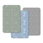 Crib Sheets 51 X 85 Cm Super Soft & Breathable Bedside Crib Fitted Sheets