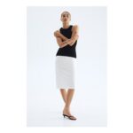 Crinkled Pencil Skirt