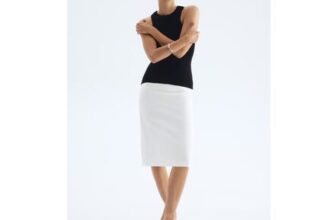 Crinkled Pencil Skirt