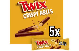 Crispy Rolls Snack Bars Mulitpack 5 x 22.5g – Milkyway/ Twix/ Bounty (Nectar Price)