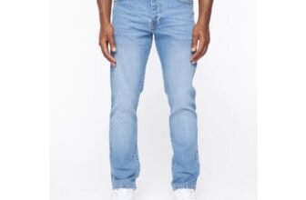 Crosshatch Princed Mens Classic 5-Pocket Cotton Stretch Jeans with Branded Belt